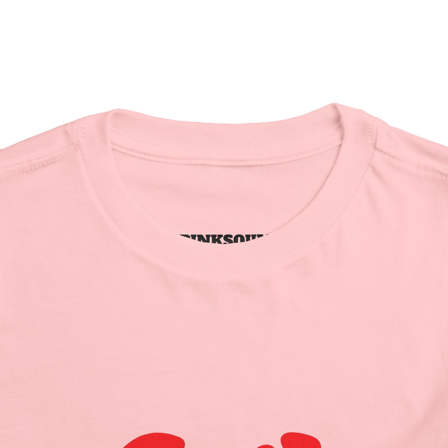 Toddler Tee — Pink "Girl Power" Heart Graphic