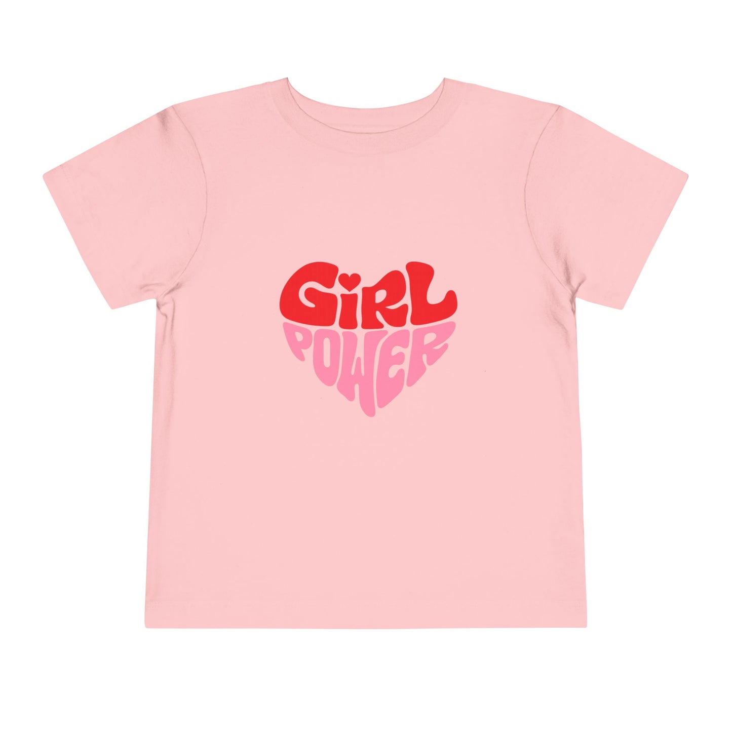 Toddler Tee — Pink "Girl Power" Heart Graphic