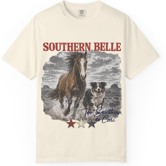 Southern Belle Horse & Dog T-Shirt