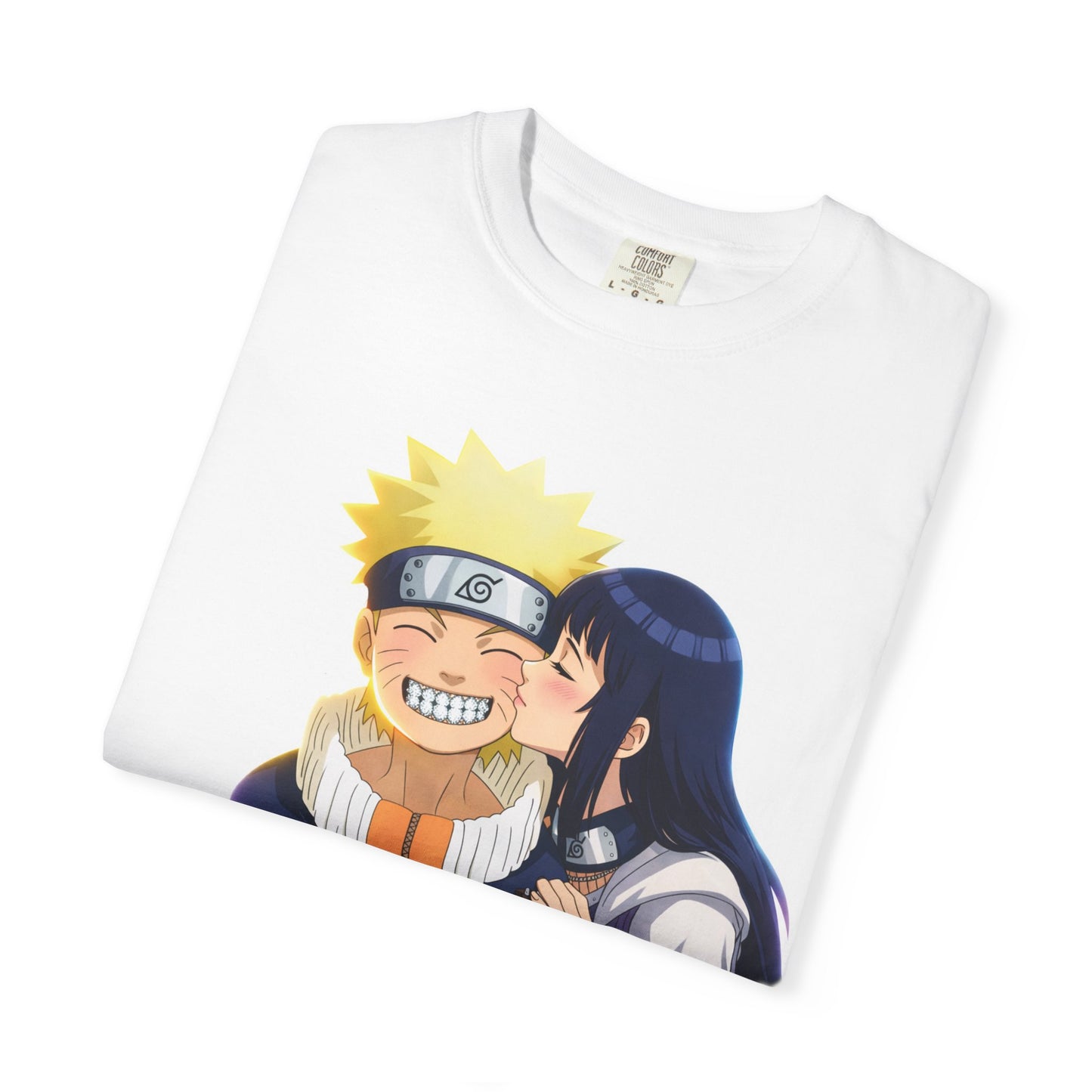 Anime Naruto & Hinata Kiss T-Shirt — Cute Romantic Shonen Tee