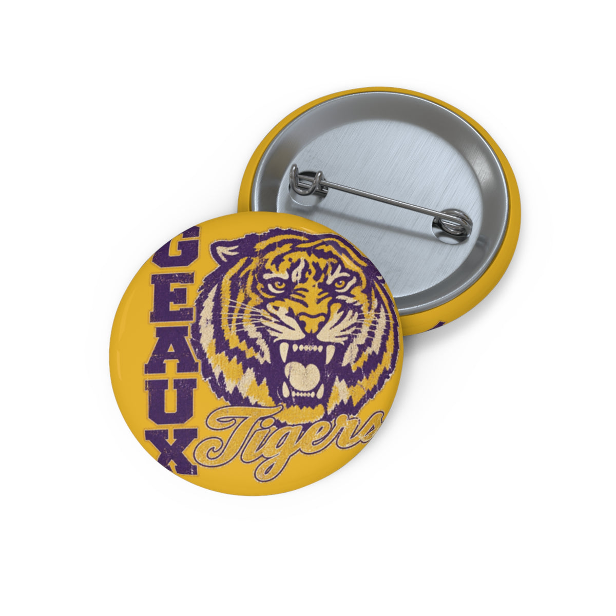 Geaux Tigers Button Pin