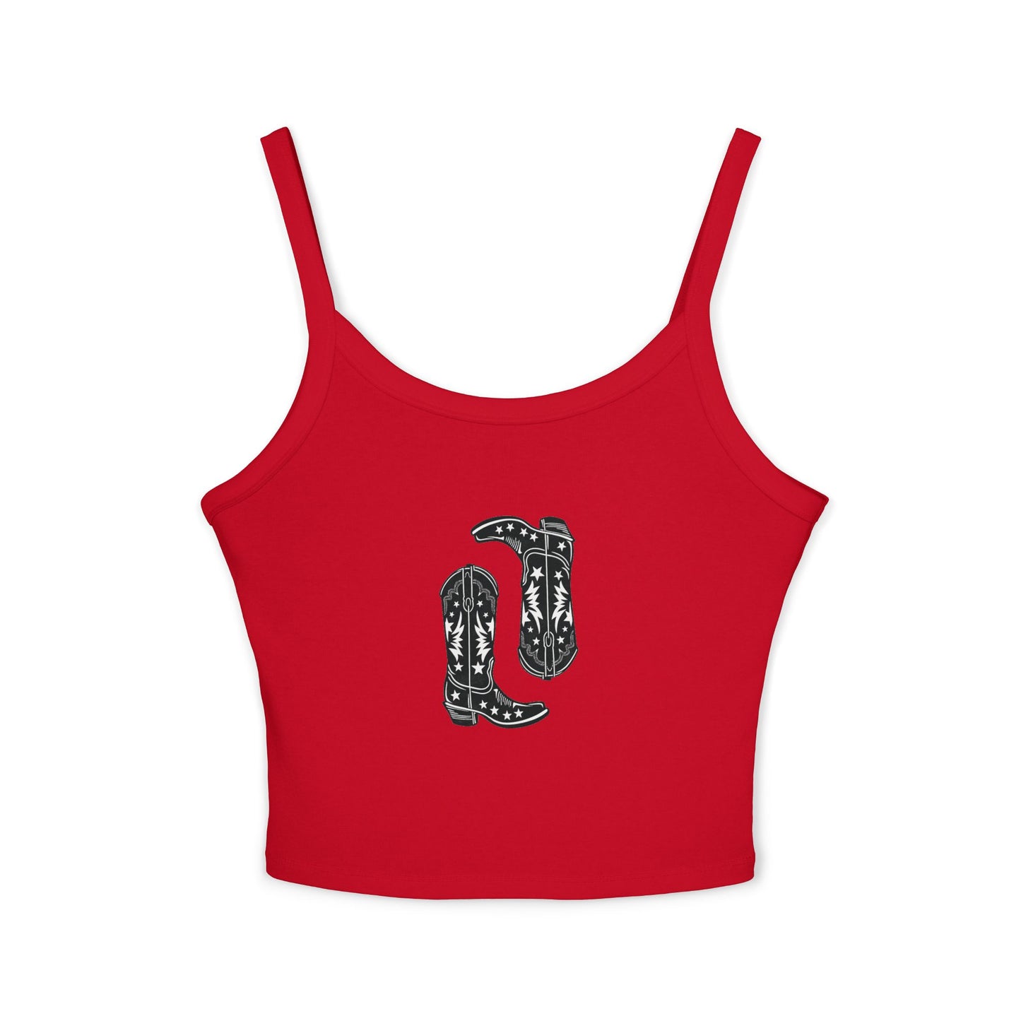 Cowgirl Boot Graphic Crop Tank