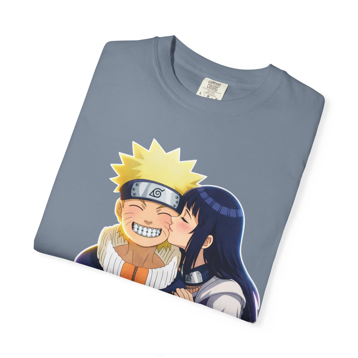 Anime Naruto & Hinata Kiss T-Shirt — Cute Romantic Shonen Tee