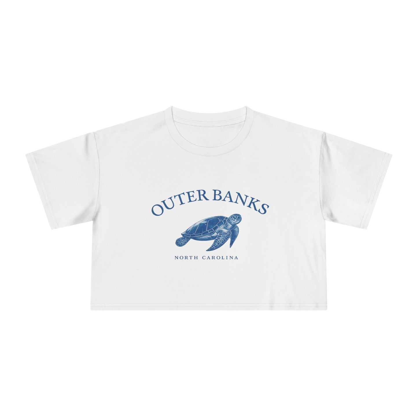 Outer Banks Sea Turtle Crop Tee — North Carolina Beach Vacation Shirt
