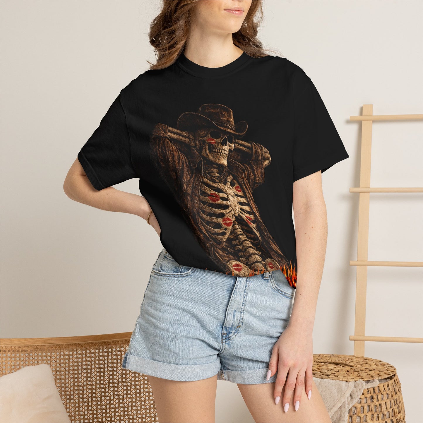 After Hours Skeleton T-Shirt — Retro Neon Driving Graphic Tee