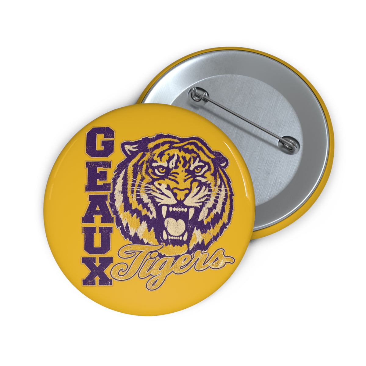 Geaux Tigers Button Pin