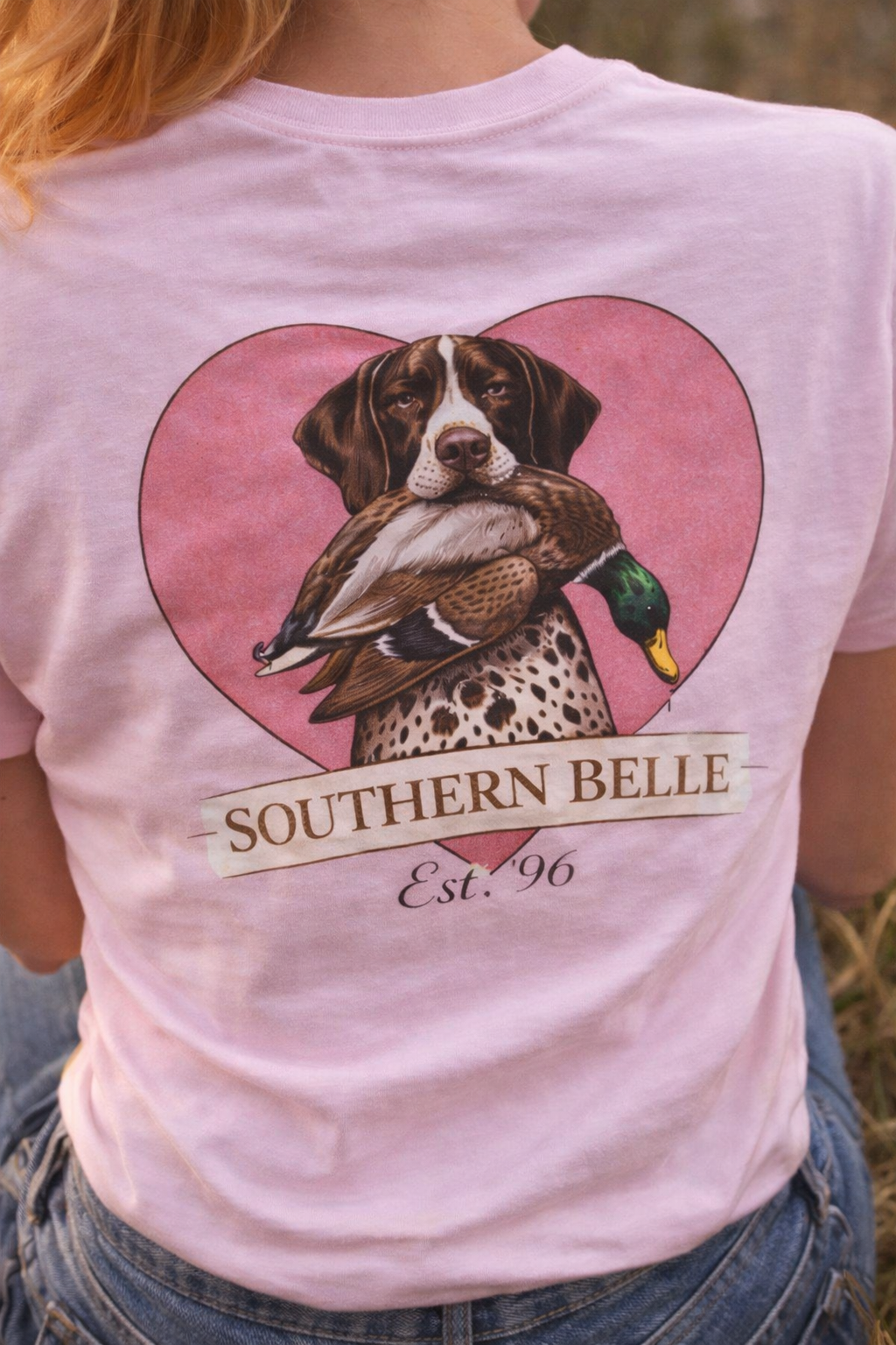 T-Shirt — Southern Belle Dog Heart Graphic (Dog Mom Gift)