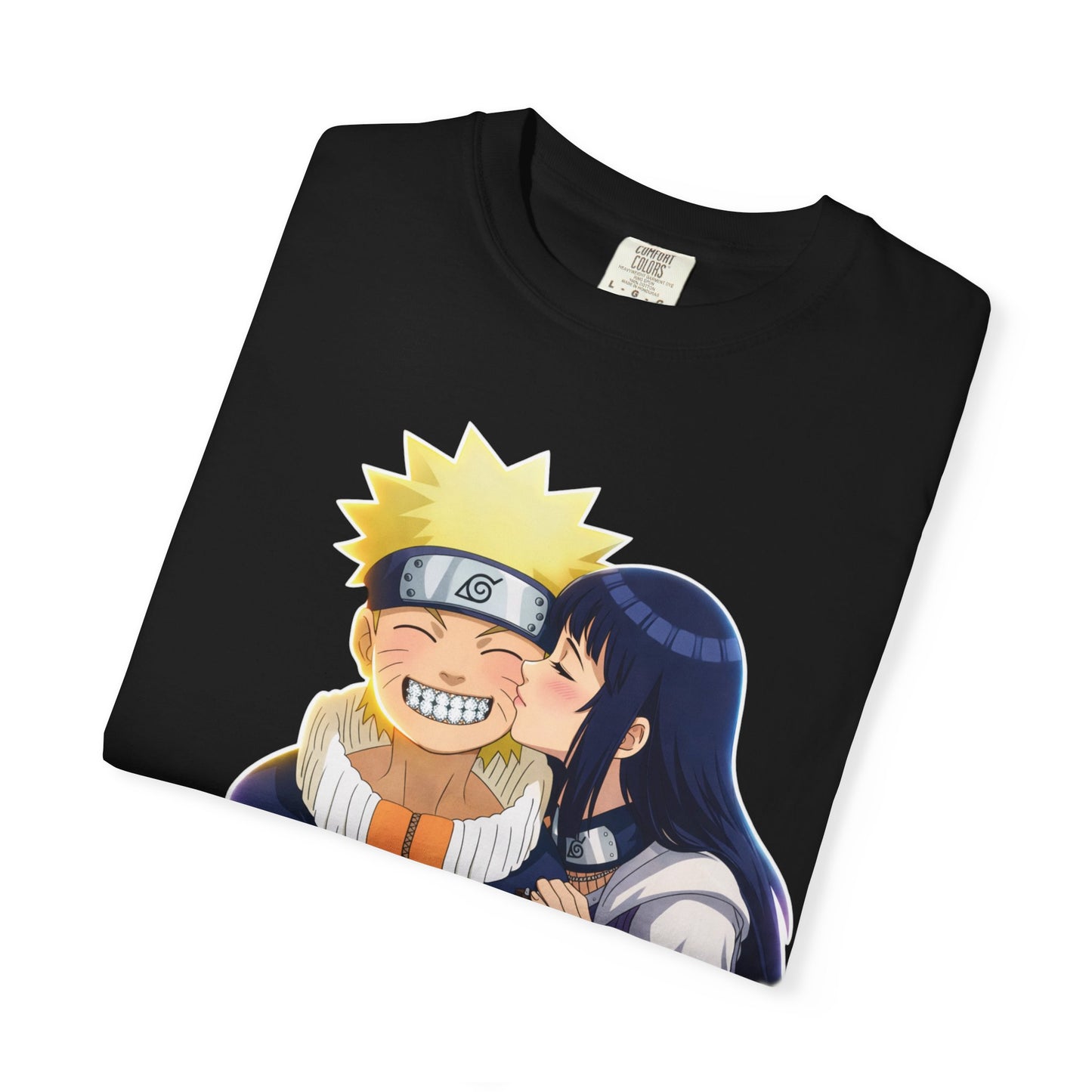 Anime Naruto & Hinata Kiss T-Shirt — Cute Romantic Shonen Tee