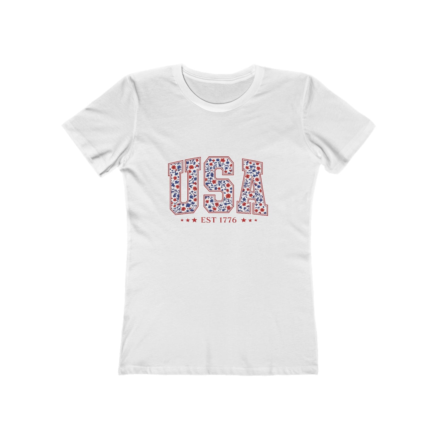 USA Floral Graphic Tee