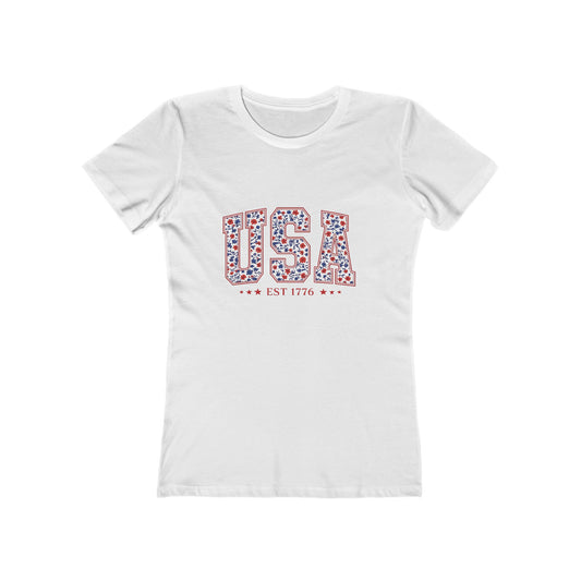 USA Floral Graphic Tee