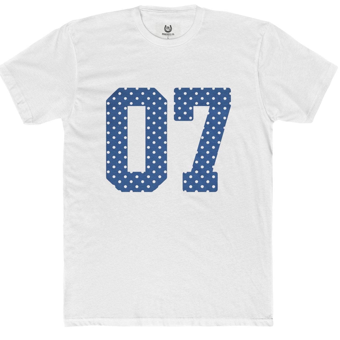 Vintage Polka Dot '07 Tee — Retro Number Graphic T‑Shirt