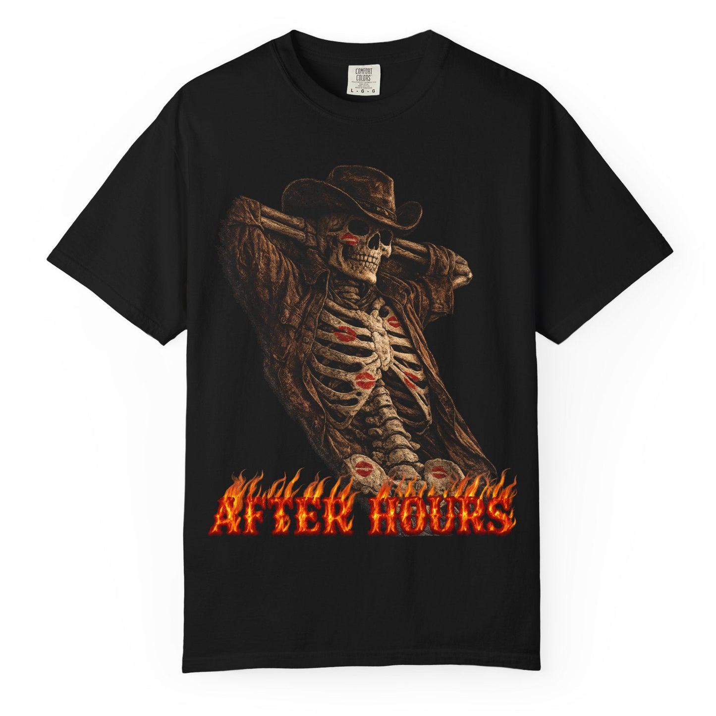 After Hours Skeleton T-Shirt — Retro Neon Driving Graphic Tee