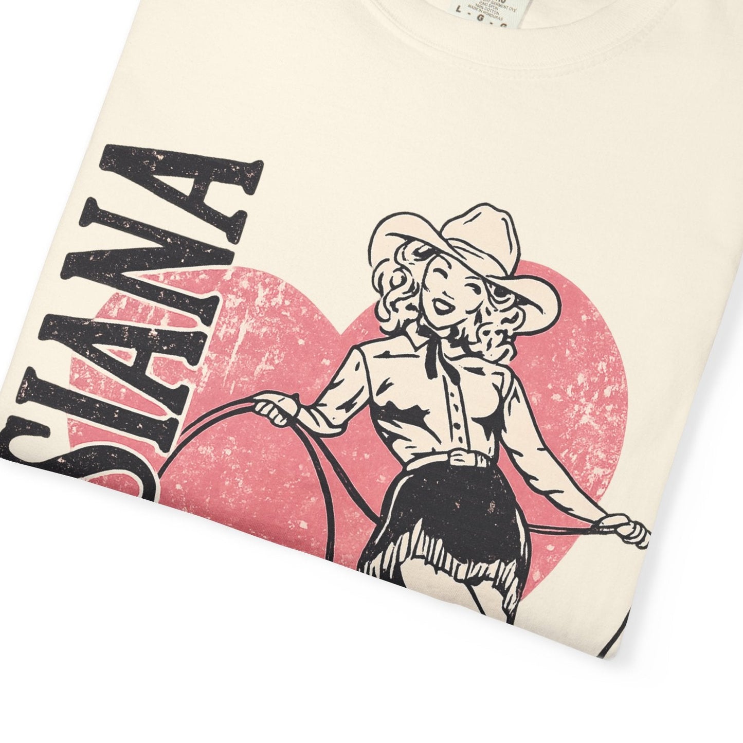 Louisiana Cowgirl T-Shirt — "Good Food, A Damn Good Time" Vintage Graphic Tee