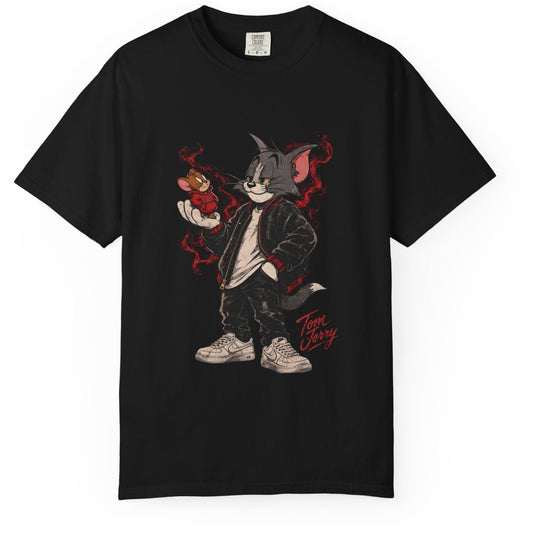 Tom & Jerry Graphic Tee – Vintage Distressed Urban Shirt | Oversized T-Shirt