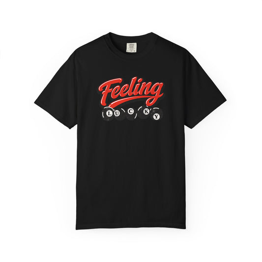 Feeling Lucky T-Shirt – "Feeling Lucky" Graphic Tee with "Lucky Energy" Back Script