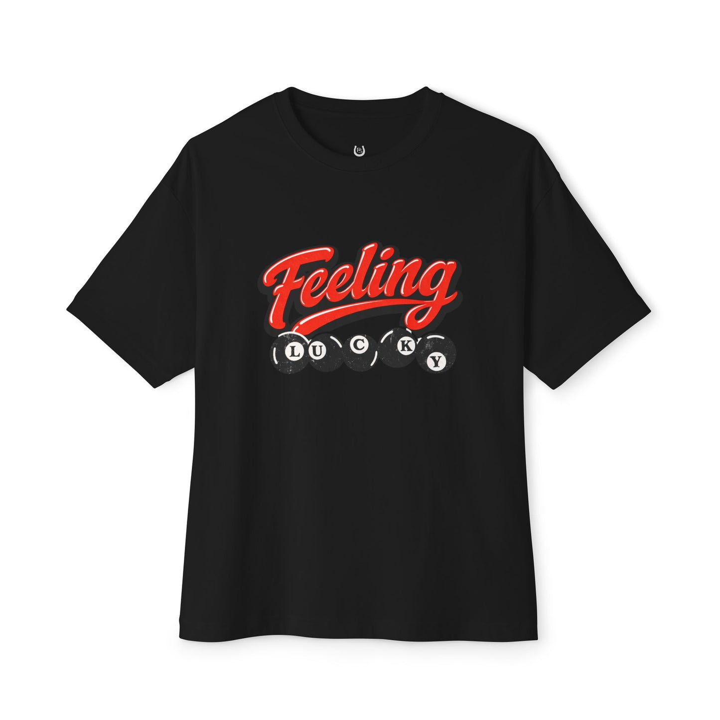 Feeling Lucky Tee — Vintage Pool Ball Graphic Boxy T-Shirt