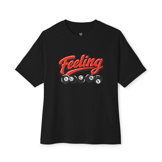 Feeling Lucky Tee — Vintage Pool Ball Graphic Boxy T-Shirt