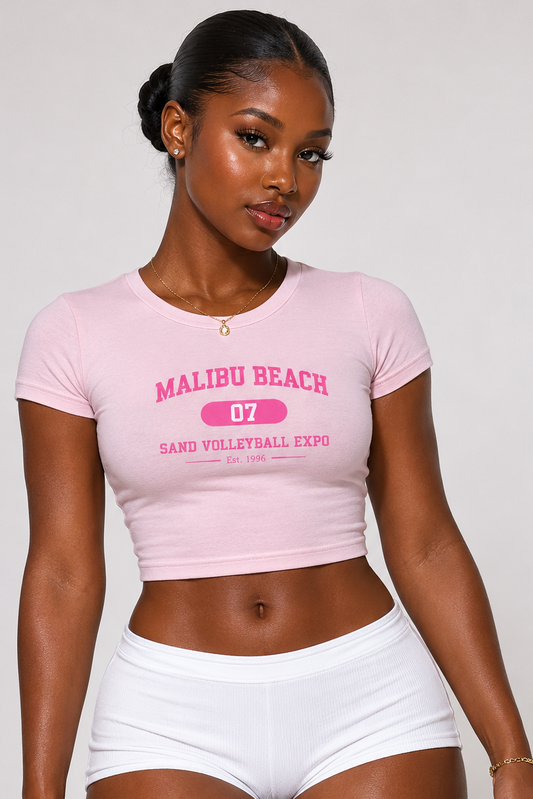 Malibu Beach 07 Sand Volleyball Baby Tee