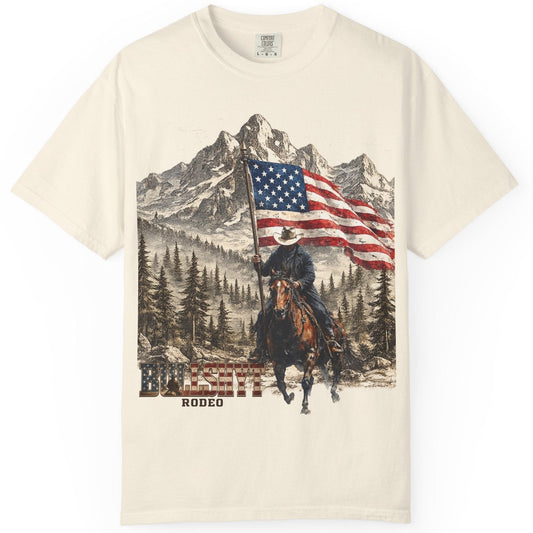 Bullshyt Rodeo T‑Shirt — American Western Mountain Graphic Tee