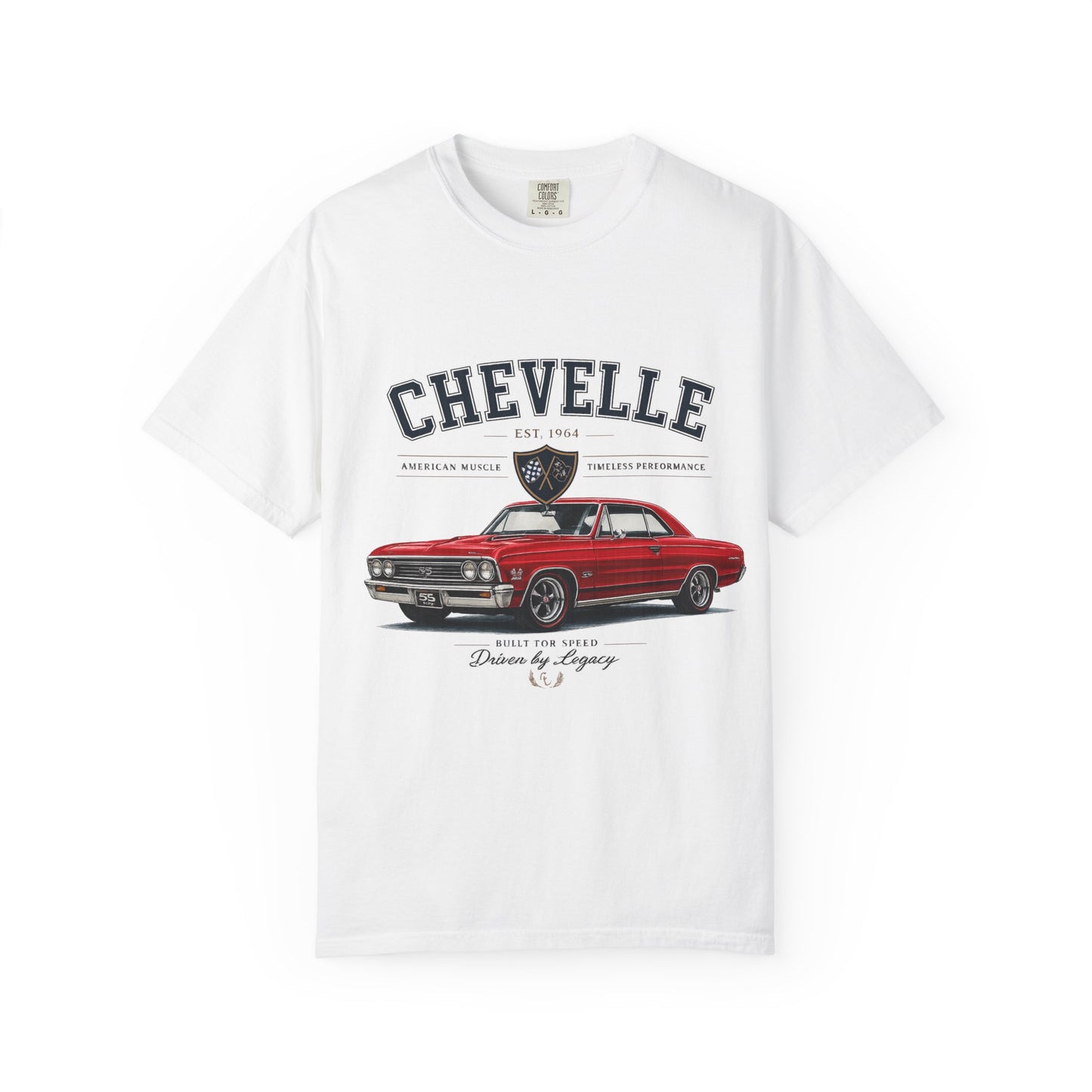 Chevelle Classic Vintage Red 1960s Auto Graphic