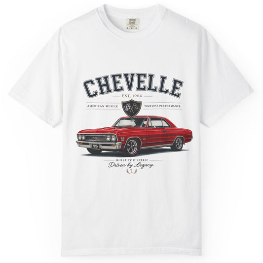 Chevelle Classic Vintage Red 1960s Auto Graphic