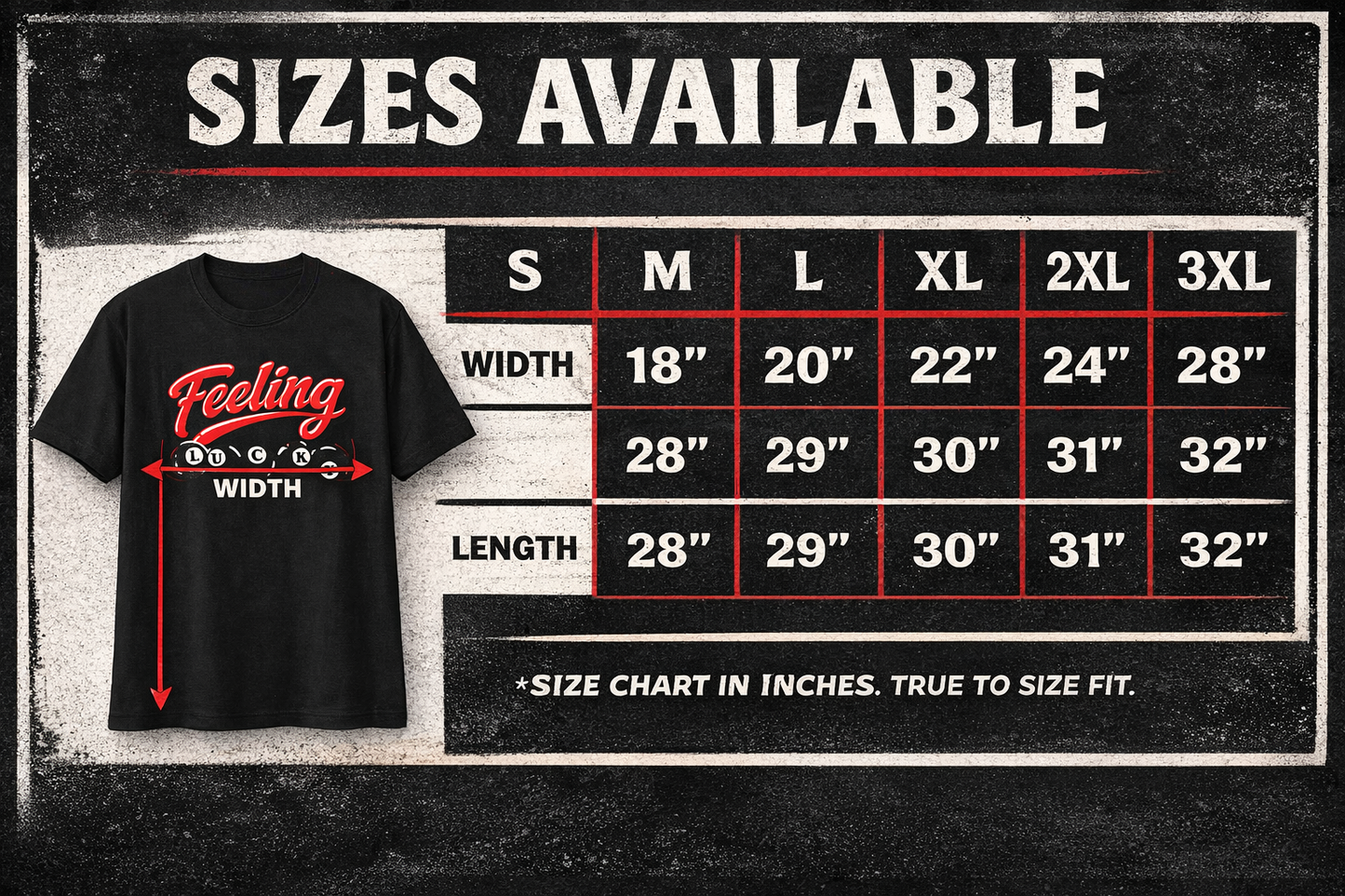 Feeling Lucky T-Shirt – "Feeling Lucky" Graphic Tee with "Lucky Energy" Back Script