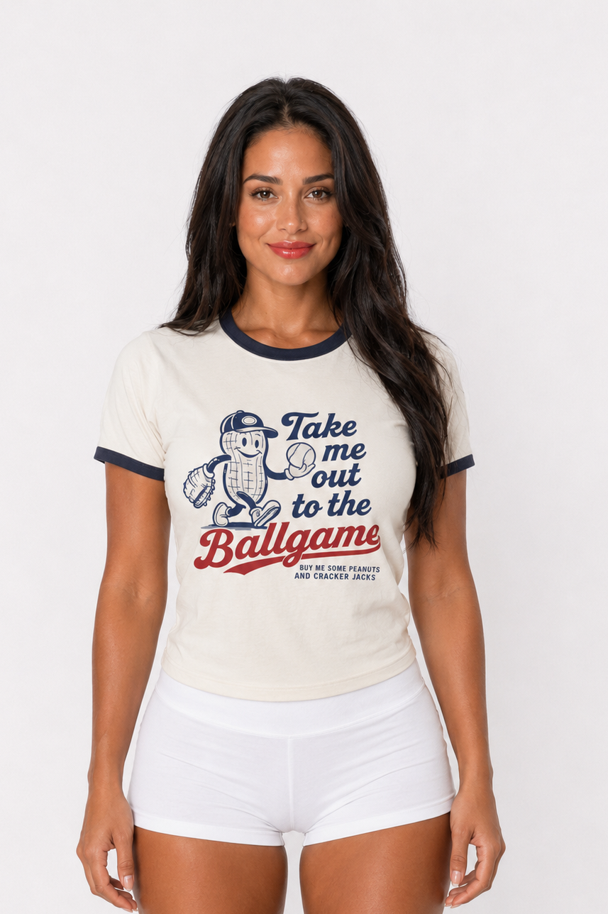 Ballgame Ringer T-Shirt —  Retro Baseball Tee