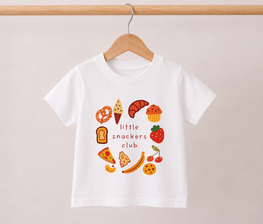 Little Snackers Club Toddler T-Shirt — Cute Food Graphic Tee for Kids