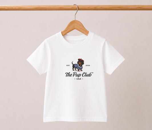 “The Pup Club" Puppy Graphic Toddler Tee