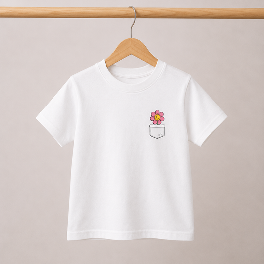 Toddler Pocket Flower Shirt